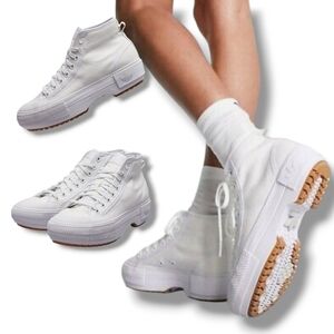 Like New 🤍 ADIDAS Women's Nizza Trek Cloud White Canvas Platform Sneaker